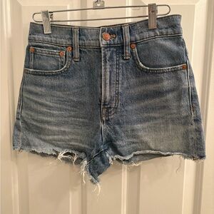 Madewell Blue Jean Shorts Distressed Casual Fit